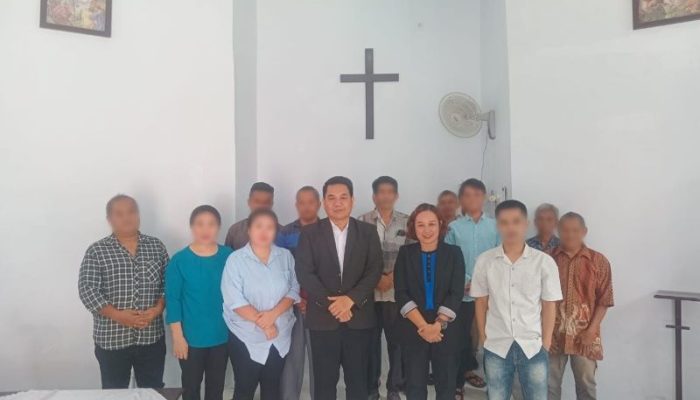 Warga Binaan Nasrani Ibadah Minggu di Gereja Lapas Ampana